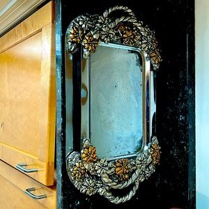 Hand crafted metal trays (2)